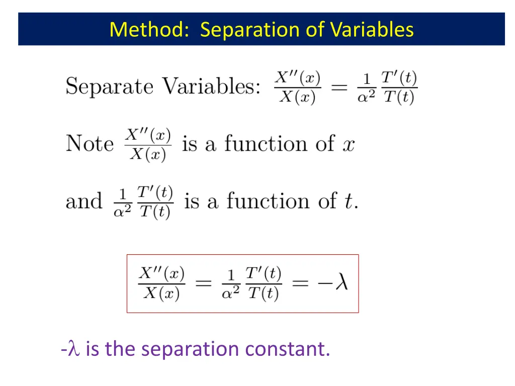 method separation of variables 5