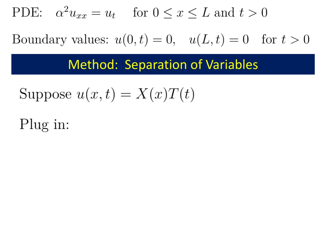 method separation of variables