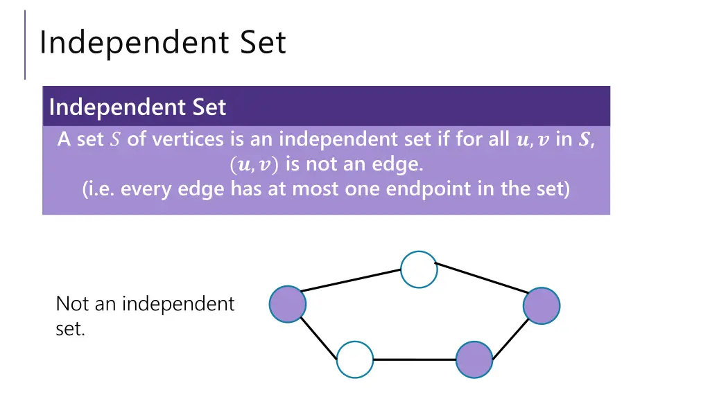 independent set 1