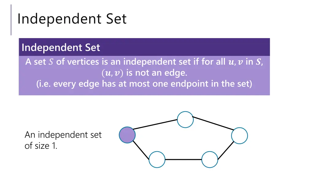 independent set 2