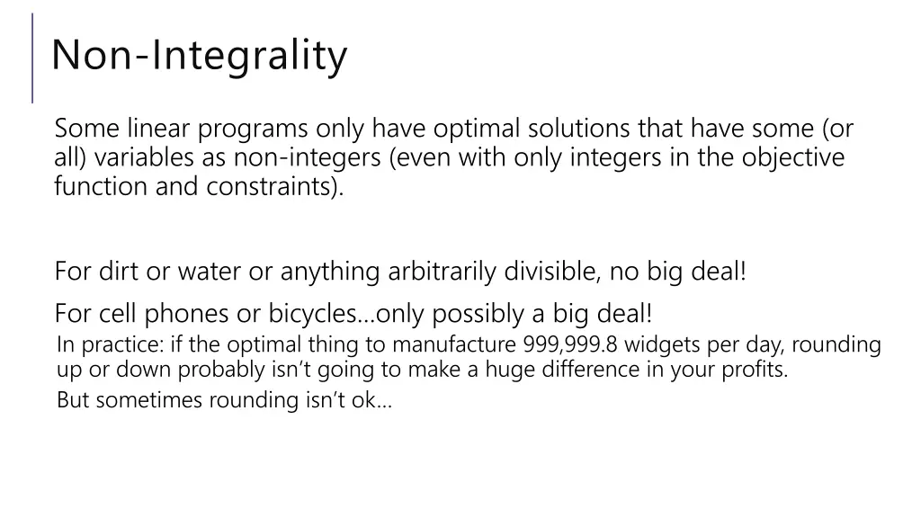non integrality