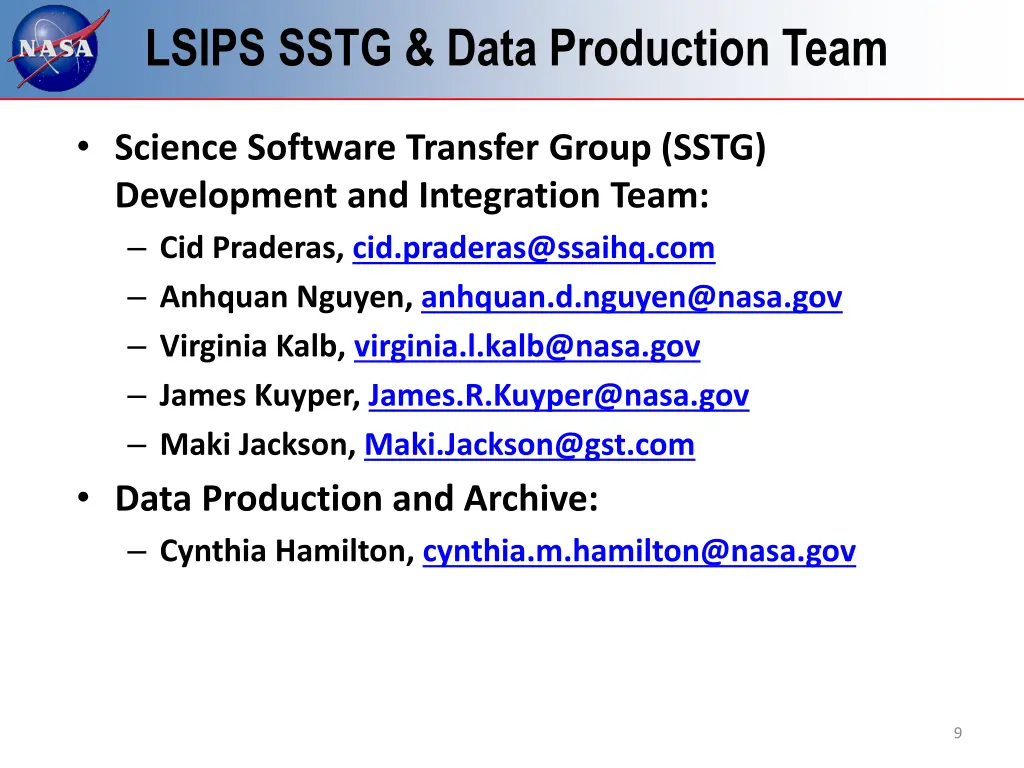 lsips sstg data production team
