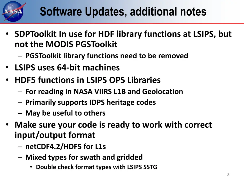 software updates additional notes