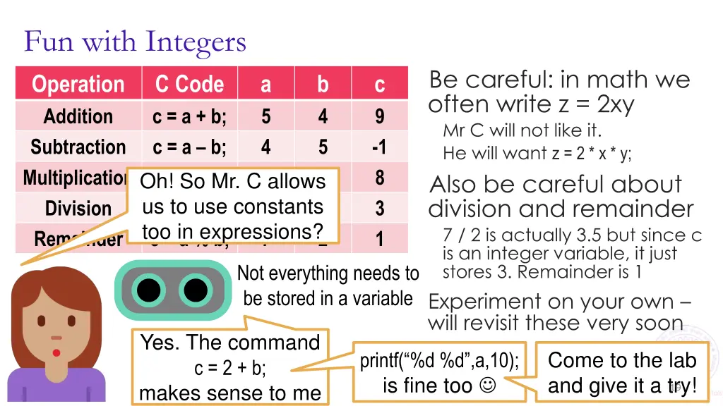 fun with integers operation addition subtraction