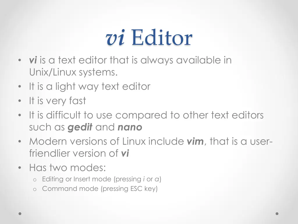 vi editor