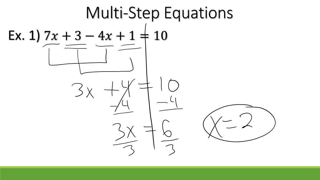 multi step equations 1