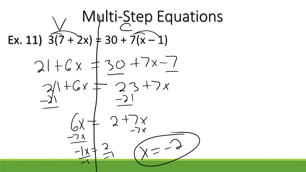 multi step equations 11