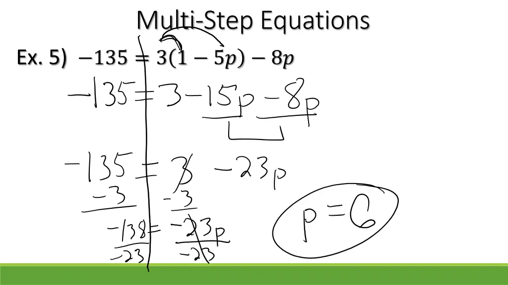 multi step equations 5