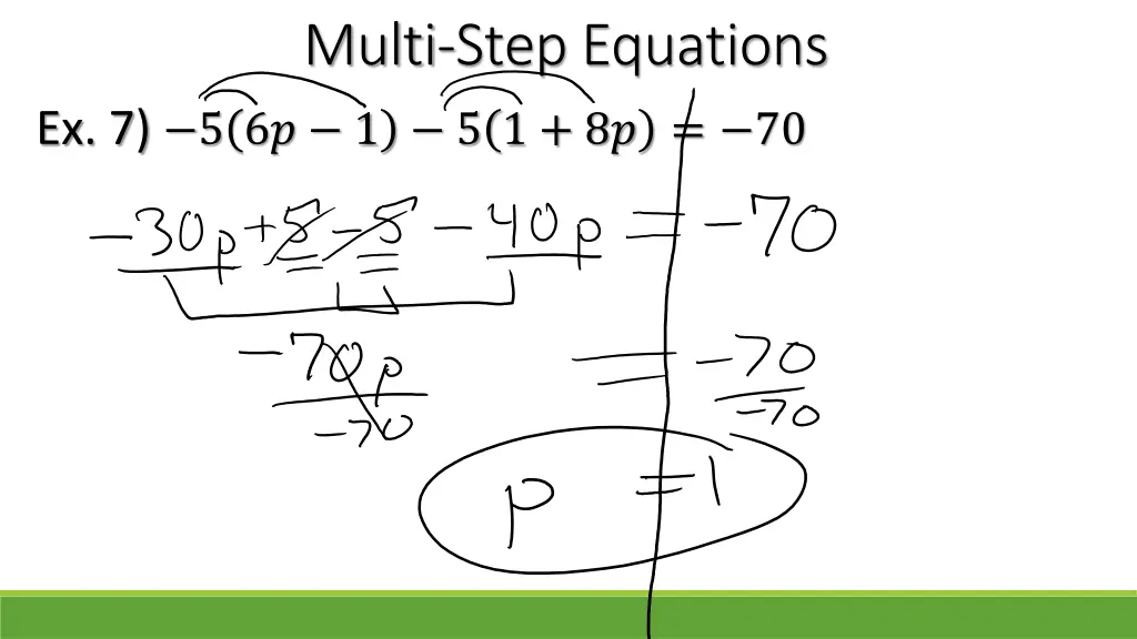 multi step equations 7
