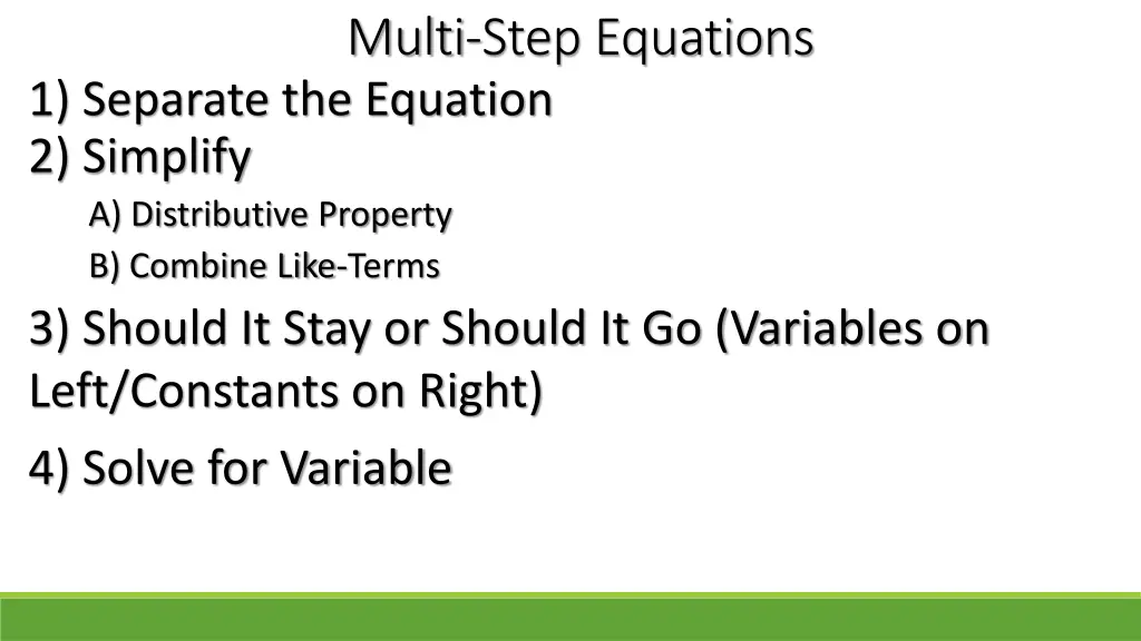 multi step equations 8