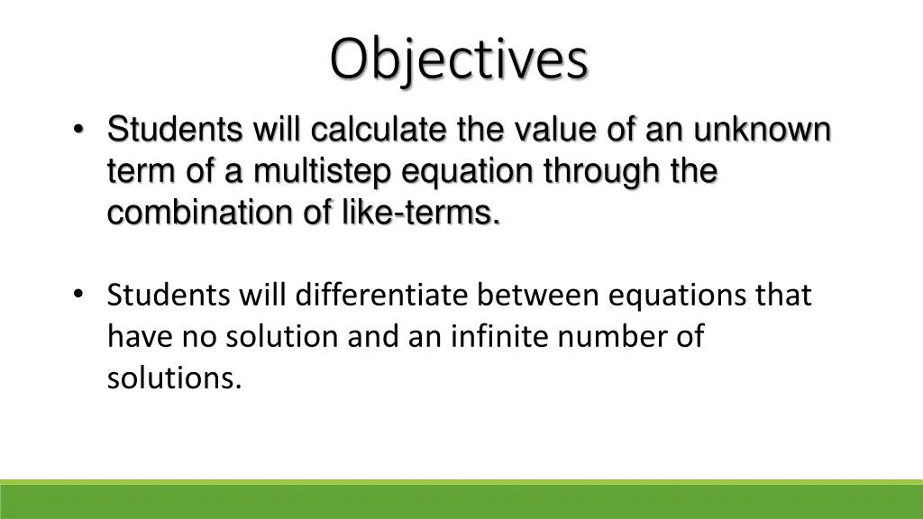 objectives 1