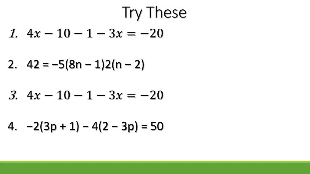 try these