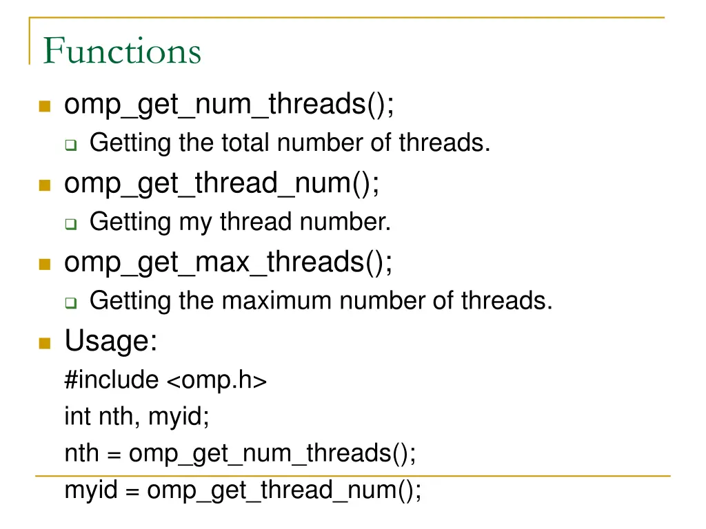 functions