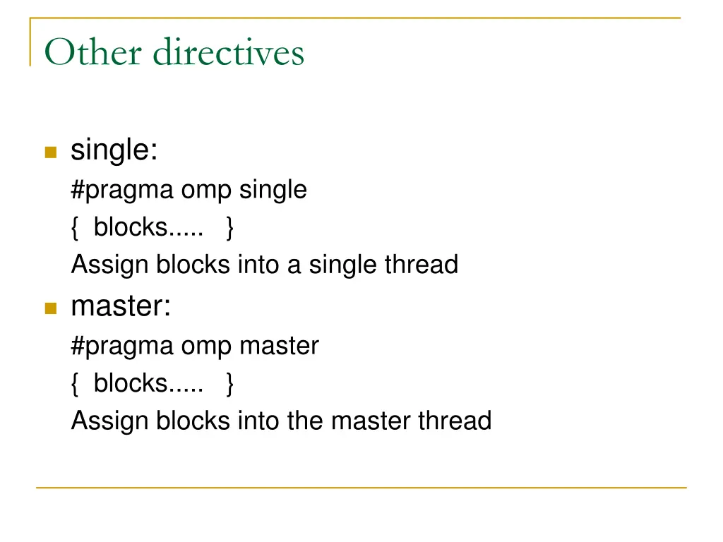 other directives