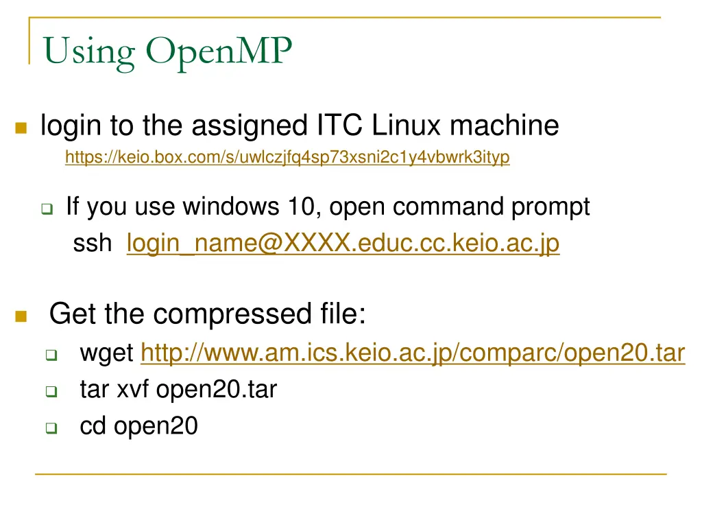 using openmp