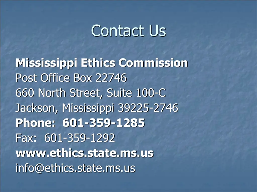 contact us