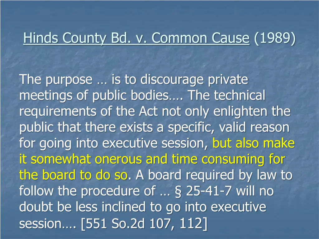 hinds county bd v common cause 1989
