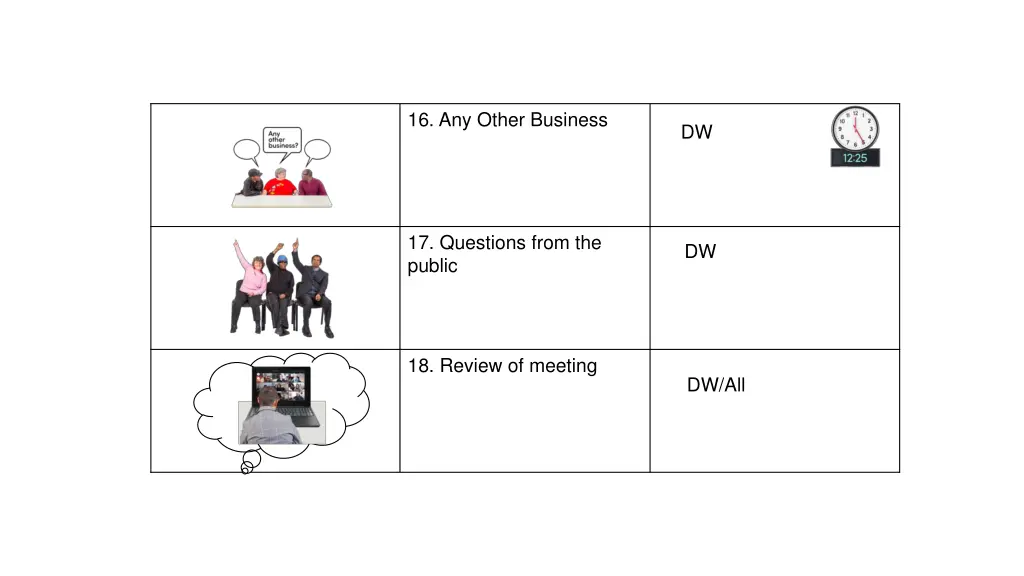 16 any other business