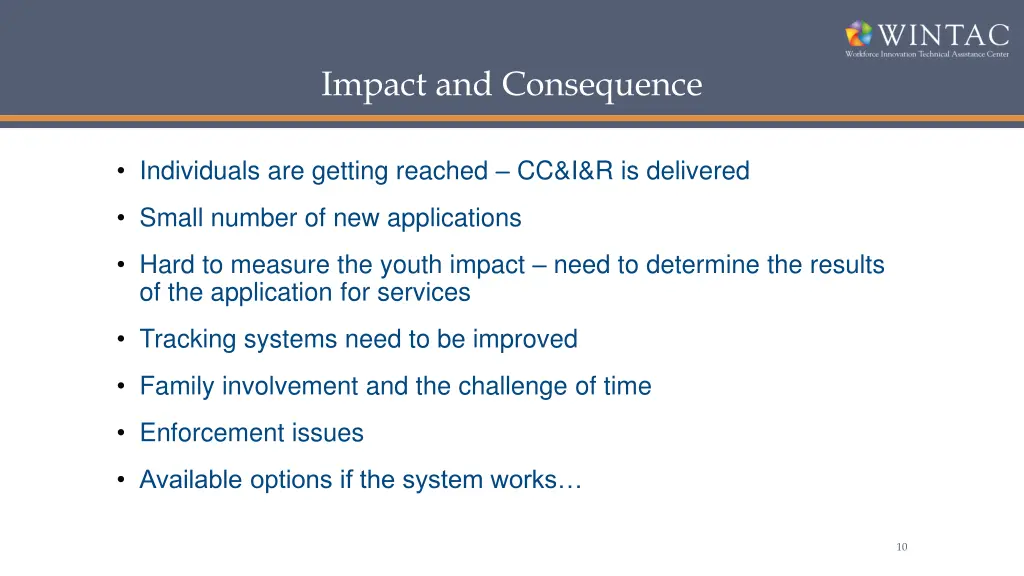 impact and consequence