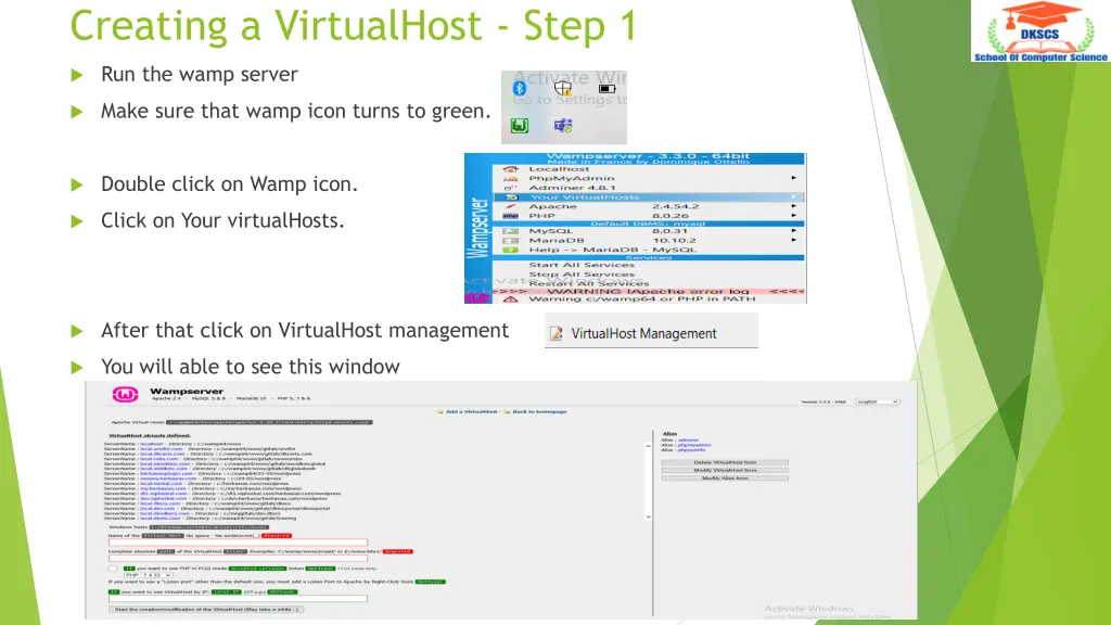 creating a virtualhost step 1