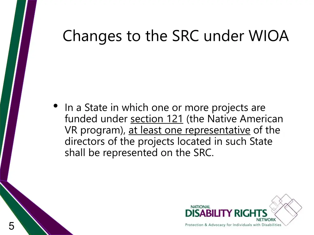 changes to the src under wioa