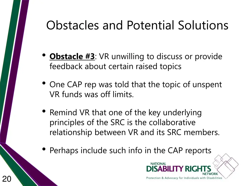 obstacles and potential solutions 10