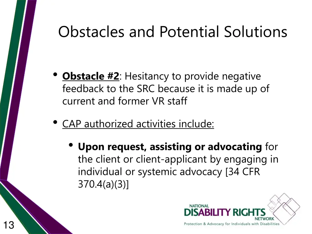 obstacles and potential solutions 3