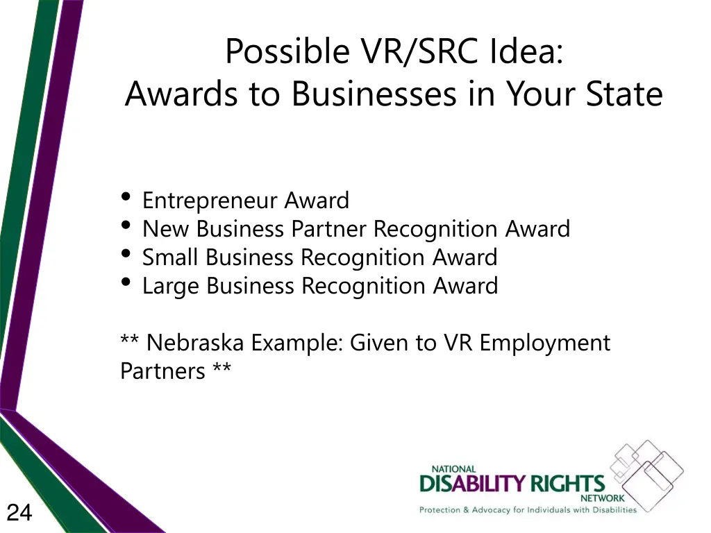 possible vr src idea awards to businesses in your