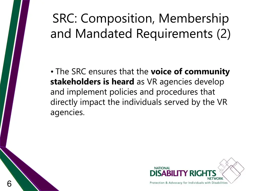 src composition membership and mandated 1