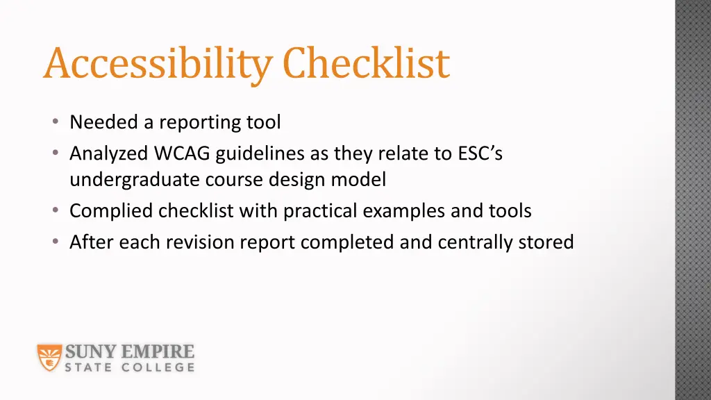 accessibility checklist