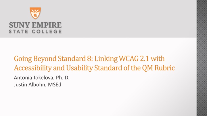 going beyond standard 8 linking wcag 2 1 with