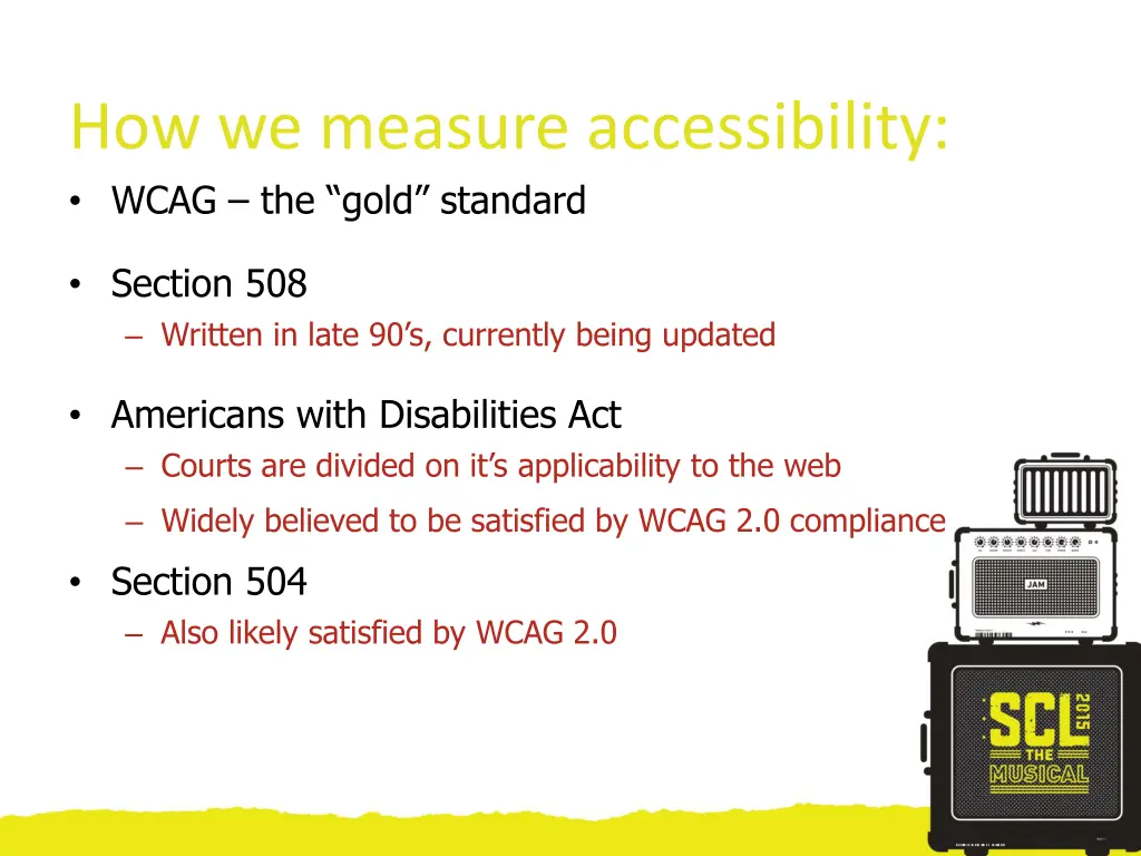 how we measure accessibility wcag the gold