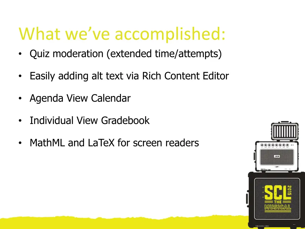 what we ve accomplished quiz moderation extended