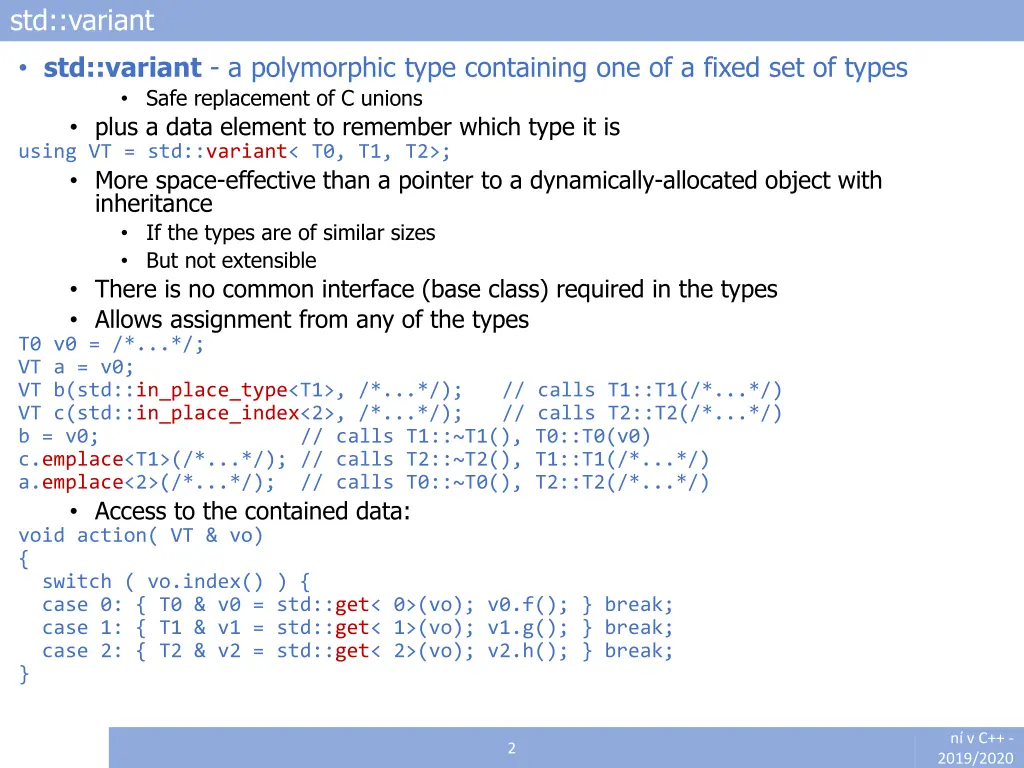 std variant 1