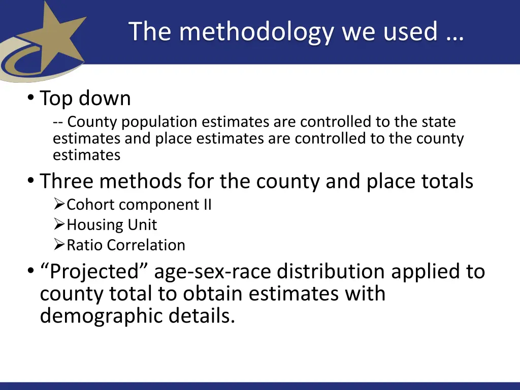 the methodology we used
