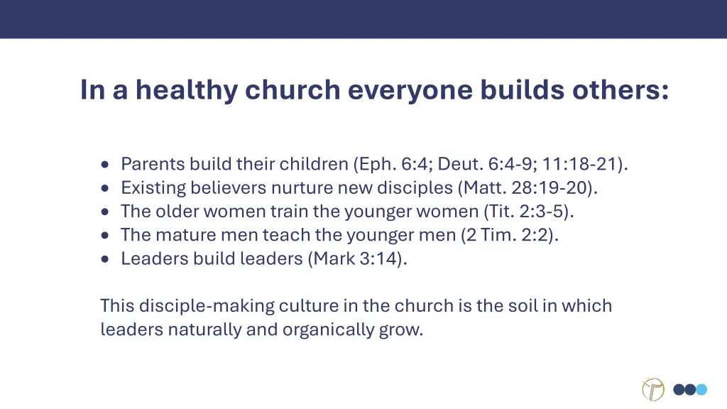 in a healthy church everyone builds others