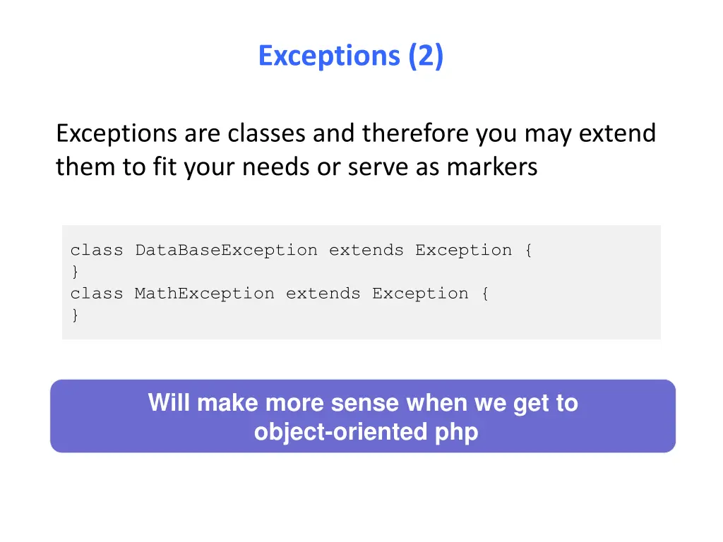 exceptions 2