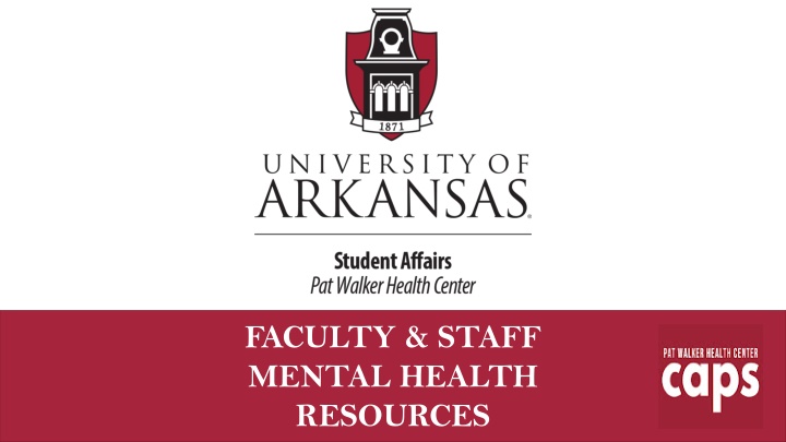 faculty staff mental health resources