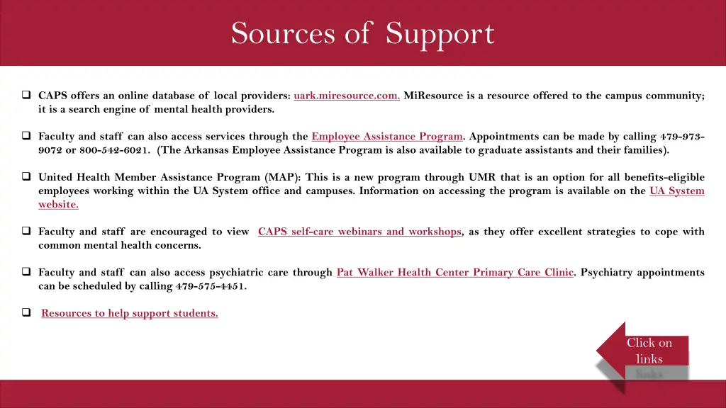 sources of support