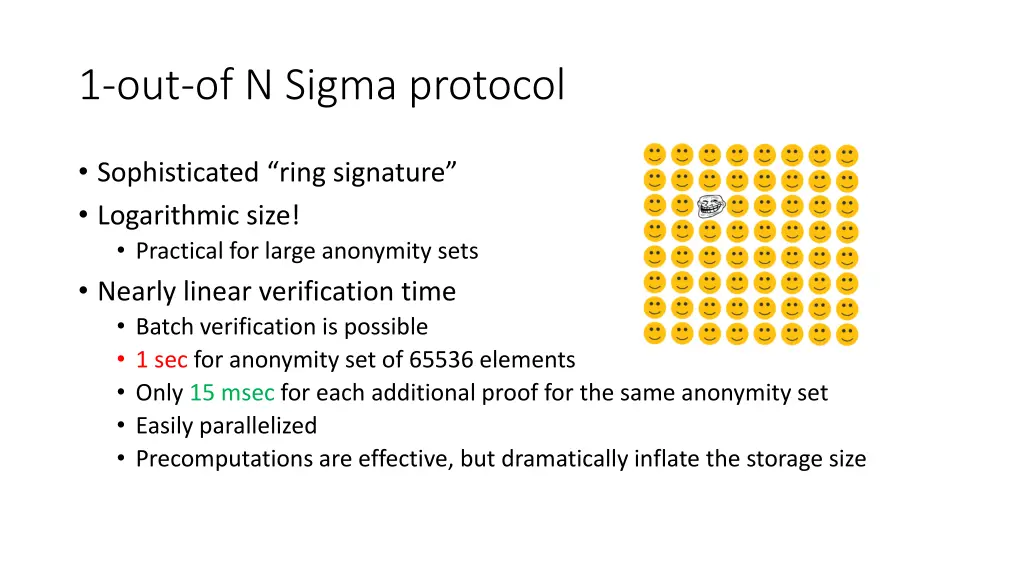 1 out of n sigma protocol