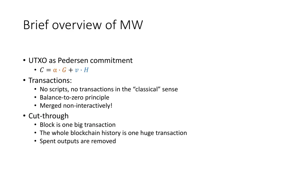 brief overview of mw