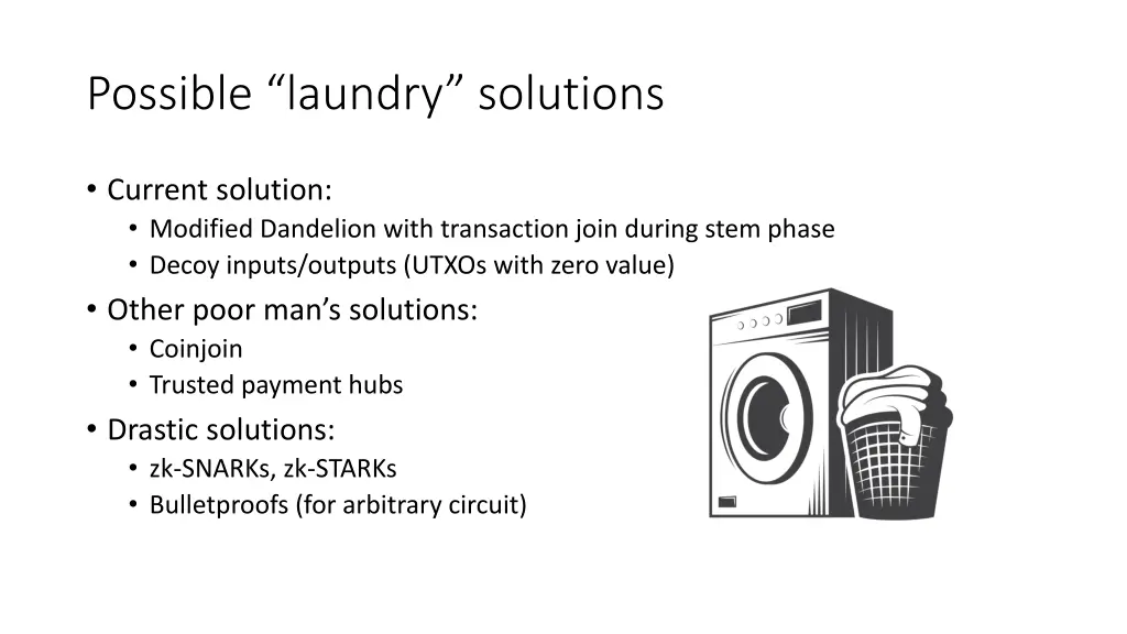 possible laundry solutions