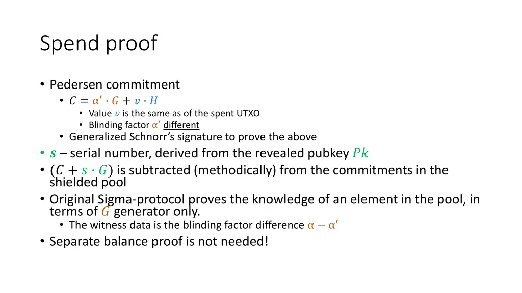 spend proof