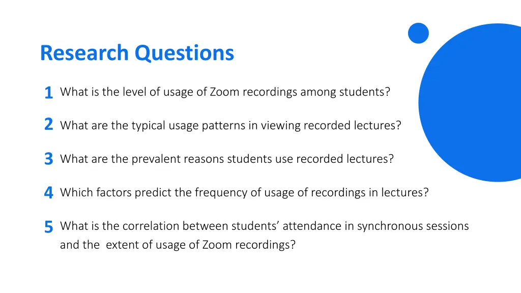 research questions