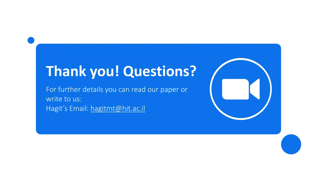 thank you questions