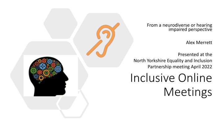 from a neurodiverse or hearing impaired