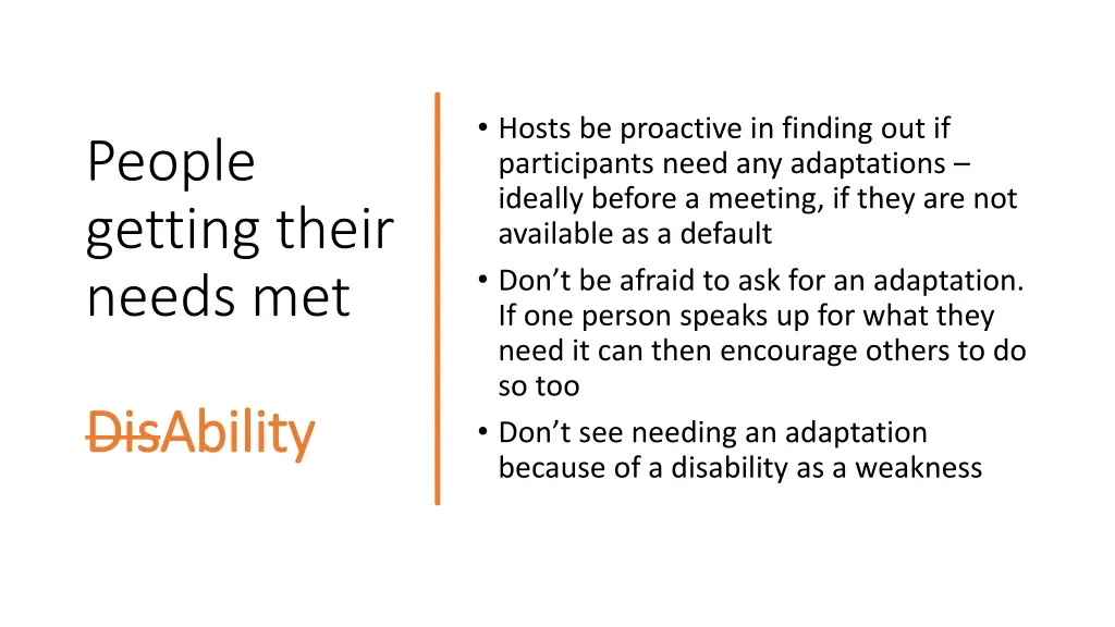 hosts be proactive in finding out if participants