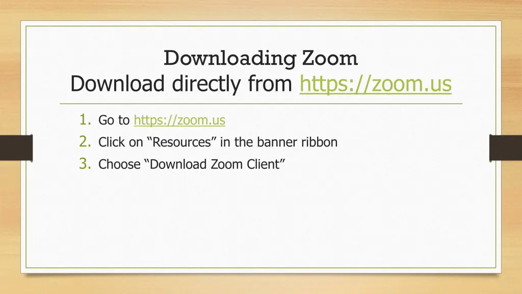 downloading zoom download directly from https