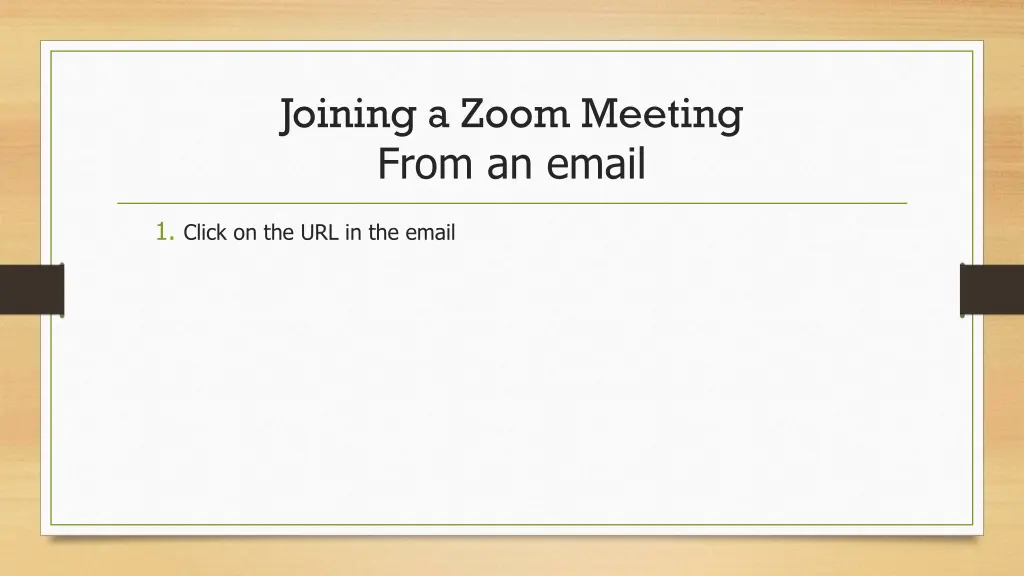 joining a zoom meeting from an email