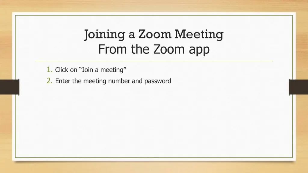 joining a zoom meeting from the zoom app